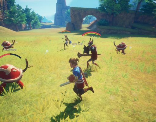 Game, Game, Why Hast Thou Forsaken Me? A group of people walking on a grassy hill