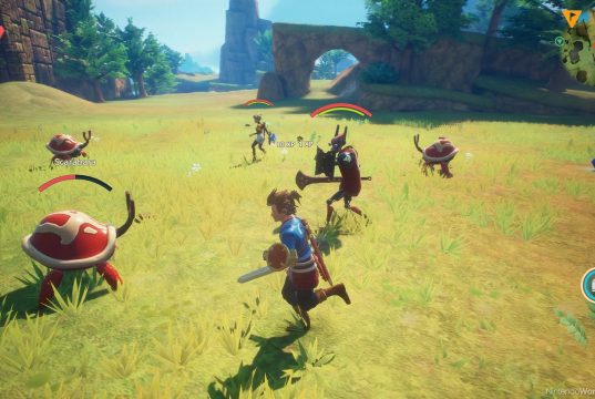 Game, Game, Why Hast Thou Forsaken Me? A group of people walking on a grassy hill