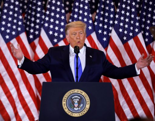 It’s Like Uber, But For American Democracy Donald Trump wearing a suit and tie