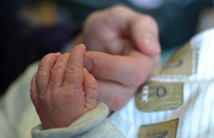 A Boy Is Born A hand holding a baby