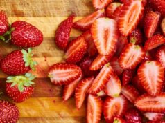 Essential need to be fit and healthy Strawberries Red Sliced Fruits Sliced Strawberries