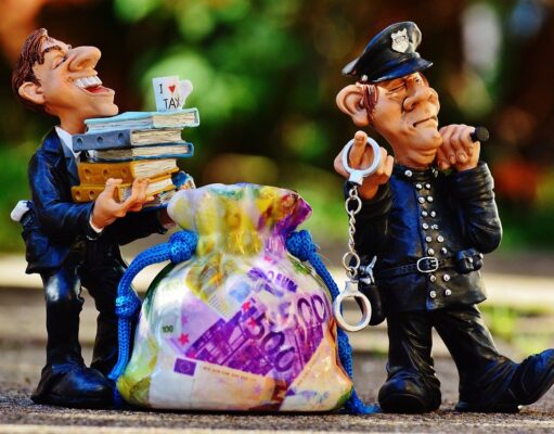 Importance of finance in day-to-day life Taxes Tax Evasion Police Handcuffs Scam