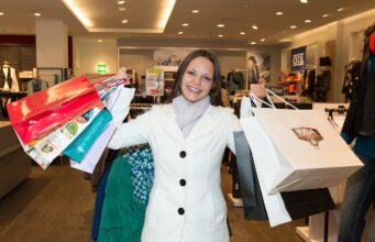 Why we love shopping? Woman Shopping Happy Bags Dresses